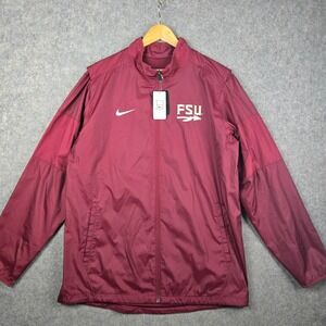 Florida State Seminoles Nike Jacket Mens Large Maroon NCAA Football‎ FSU NEW
